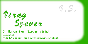 virag szever business card
